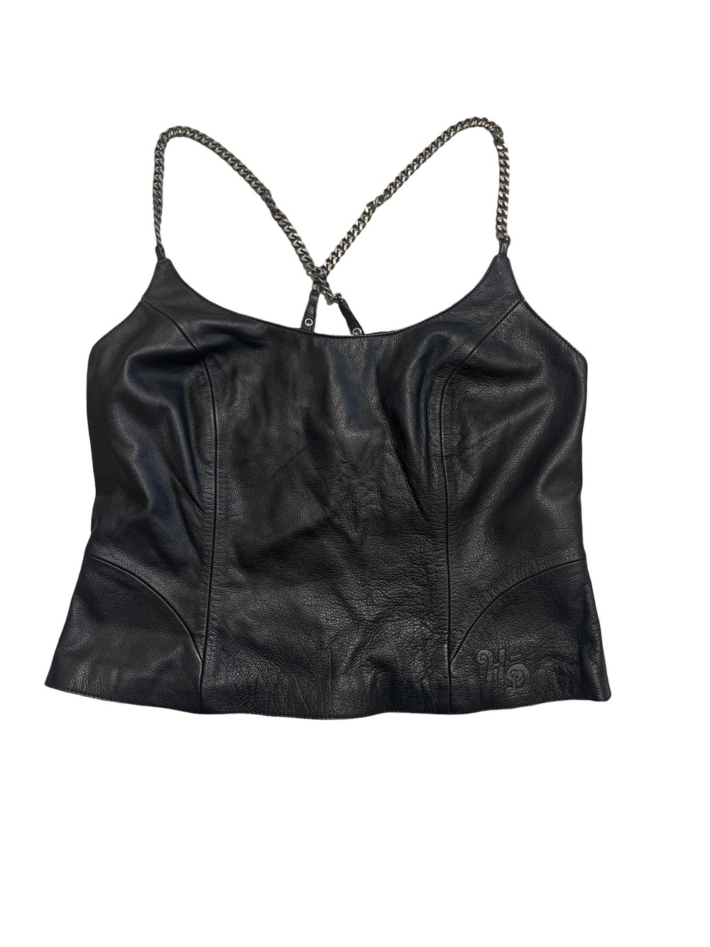 Harley Davidson Black Leather Top